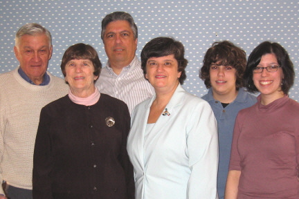 Kathy with her parents, Ray and Vera Reiner, her husband, Frank, and her two children, Brian and Pam