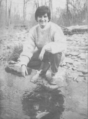 Kathy at the stream by Summer Park in her Save Our Streams days - Towson Times, Liz Alessi