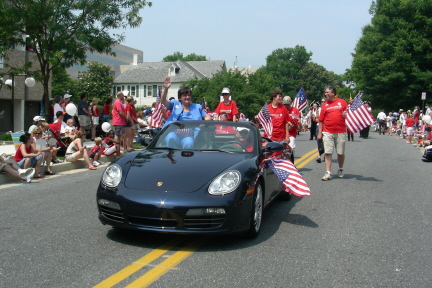 Kathy Reiner Martin in the Towson Area Fourth of July Parade