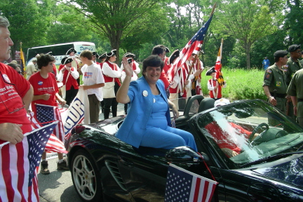 Kathy Reiner Martin in the Towson Area Fourth of July Parade