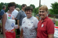 Kathy Reiner Martin (center) with CBCDC President Margie Brassil (left), and Campaign Manager Jan Hidden (right)