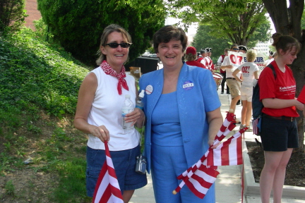 Kathy Reiner Martin with friend