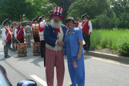 Kathy Reiner Martin with Uncle Sam